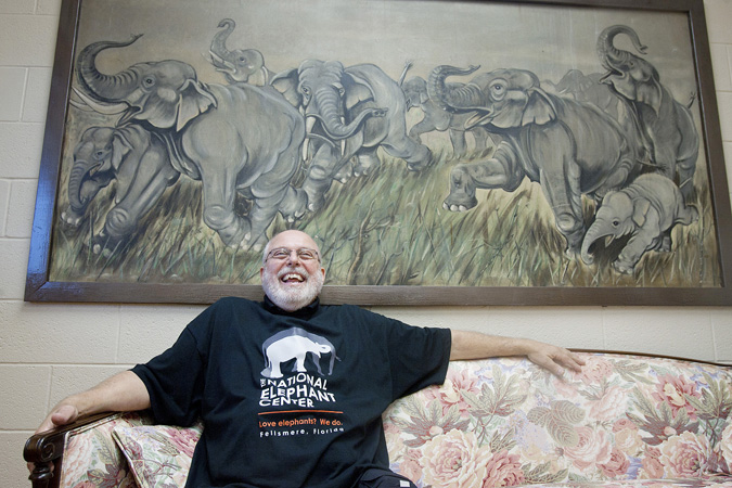 Executive Director John Lehnhardt poses for a photograph at the National Elephant Center.