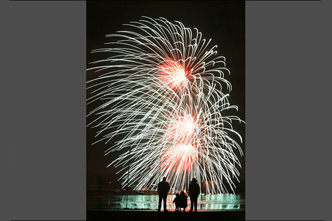 The town of Dyer says goodbye to 2010 with fireworks at their Centennial Send Off at Pleasant Hills Park, Friday, Dec 31, 2010.